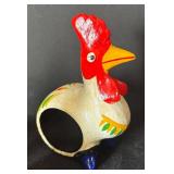 K - Six Vintage Rooster Napkin Rings