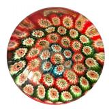 K - Millefiori Glass Paperweight