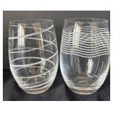 K - Four Mikasa Cheers Stemless Wine Glasses