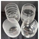 K - Four Mikasa Cheers Stemless Wine Glasses