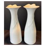 K - Two Dansk Dove Candle Holders