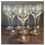 P - Eight Elegant Tall Wine Glasses