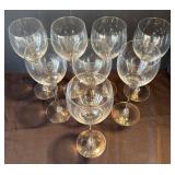P - Eight Elegant Tall Wine Glasses