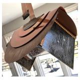 P - Birdhouse Sculpture of Computer Parts and Copper