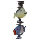 BY - Fish Decor Hanging Garland - 60 Inches Tall Outdoor Sea-Life Ornament String