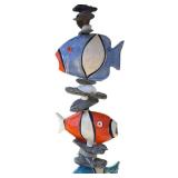 BY - Fish Decor Hanging Garland - 60 Inches Tall Outdoor Sea-Life Ornament String