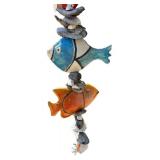 BY - Fish Decor Hanging Garland - 60 Inches Tall Outdoor Sea-Life Ornament String