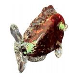 K - Artisan Hand Blown Art Glass Fish Sculpture, Signed