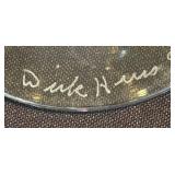 K - Two Signed Art Glass Champagne Flutes