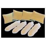 K - Four Molde Square Plates  & USA Pottery Corn Dishes