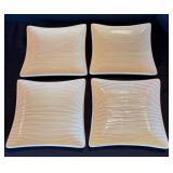 K - Four Molde Square Plates  & USA Pottery Corn Dishes