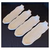 K - Four Molde Square Plates  & USA Pottery Corn Dishes