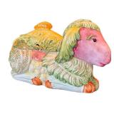 P - Majolica Lamb Soup Tureen