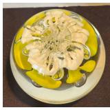 K - Bob St. Clair Yellow Floral Paperweight