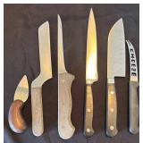 K - Wusthof Knife Block with Wusthof, Calphalon & Russell Knives