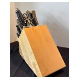 K - Wusthof Knife Block with Wusthof, Calphalon & Russell Knives