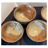 K - Seven Stoneware Pottery Bowls - Rustic Glaze