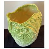 P - Lettuce & Cabbage Motif Ceramic Vase and Bowls