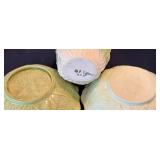 P - Lettuce & Cabbage Motif Ceramic Vase and Bowls