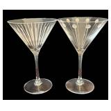 K - Four Mikasa Cheers Martini Glasses