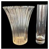 P - Variety of Crystal and Clear Glass Vases