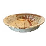 P - Two Stoneware Pie Dishes with Botanical Glazes