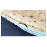 P - Two Stoneware Pie Dishes with Botanical Glazes