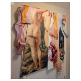 LR - Jerry Ott Two-Piece Painted Metal Abstract Art