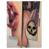 LR - Jerry Ott Two-Piece Painted Metal Abstract Art