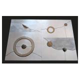 UL - Robert Lazzarini Large Signed Brutalist Metal Wall Hanging