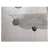 UL - Robert Lazzarini Large Signed Brutalist Metal Wall Hanging