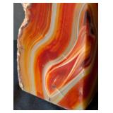 LB - Polished Banded Agate Bookends - Chalcedony Pair