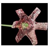 UL - Art Glass Flower Stems (Lot of 3) - Pink Speckled Glass