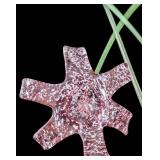 UL - Art Glass Flower Stems (Lot of 3) - Pink Speckled Glass