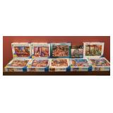 UL - Ravensburger Puzzle - Assorted 500/750/1000-Piece, 10-Pack (Ten Puzzles)