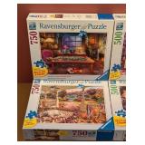 UL - Ravensburger Puzzle - Assorted 500/750/1000-Piece, 10-Pack (Ten Puzzles)