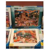 UL - Ravensburger Puzzle - Assorted 500/750/1000-Piece, 10-Pack (Ten Puzzles)