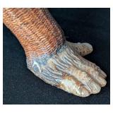 UL - Vintage Shanghai Handicrafts Macabo Wicker Monkey Sculpture With Baby