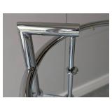 UL - Italstudio Glass Top Chrome Adjustable Side Table