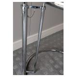 UL - Italstudio Glass Top Chrome Adjustable Side Table
