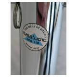 UL - Italstudio Glass Top Chrome Adjustable Side Table