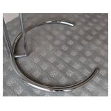 UL - Italstudio Glass Top Chrome Adjustable Side Table