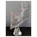 UL - Art Glass Angel Fish Sculpture