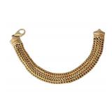K - 14K Yellow Gold Link Bracelet