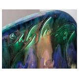 UL - Doug Wylie Dolphin Accent Pedestal Bowl - Very Large Ceramic Pedestal Bowl