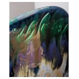 UL - Doug Wylie Dolphin Accent Pedestal Bowl - Very Large Ceramic Pedestal Bowl