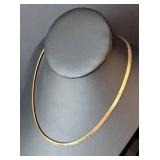 K - 14K Tri-Color Gold Necklace - 16 in Long
