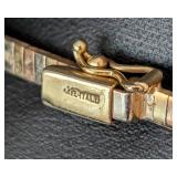 K - 14K Tri-Color Gold Necklace - 16 in Long