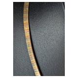 K - 14K Tri-Color Gold Necklace - 16 in Long