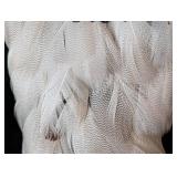 K - Feather Choker Necklace with Black Fringe & Brown-Orange Feathers